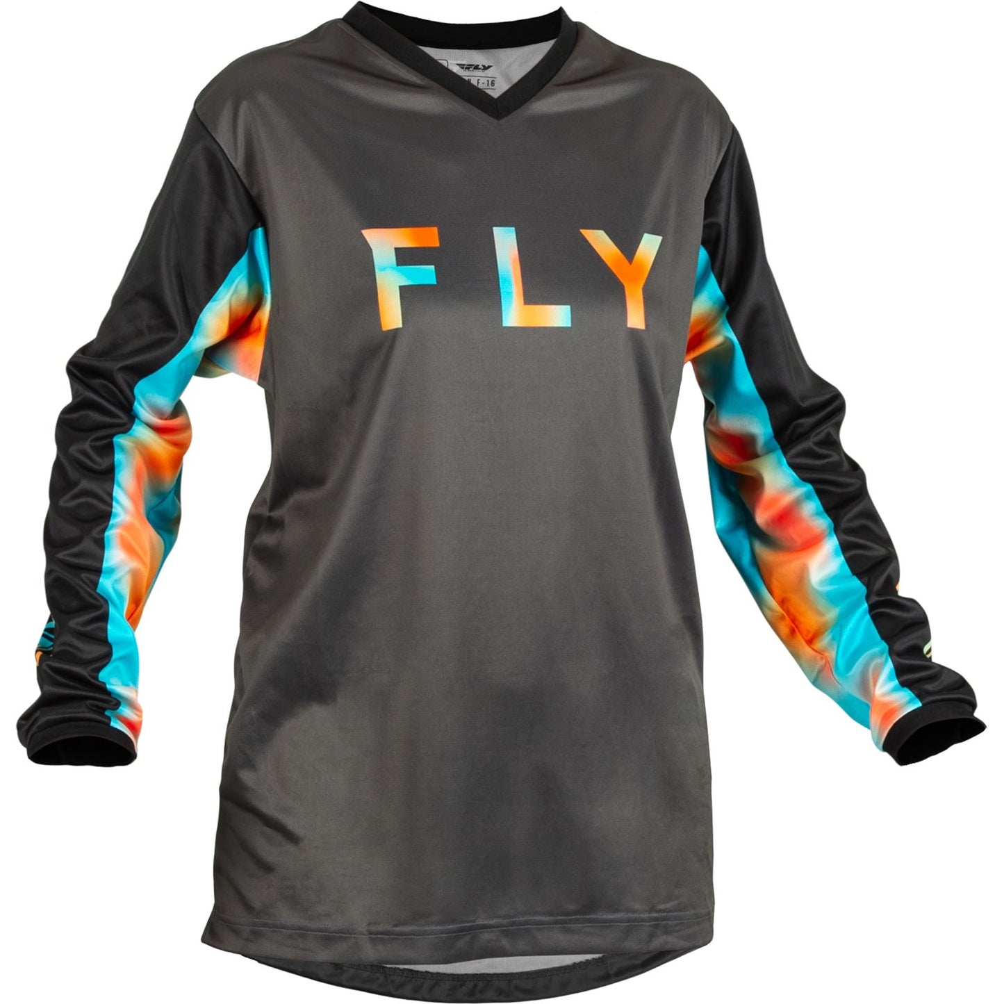 Fly Racing Women's F-16 Jersey - Grey/Pink/Blue - XL 376-821X_906442