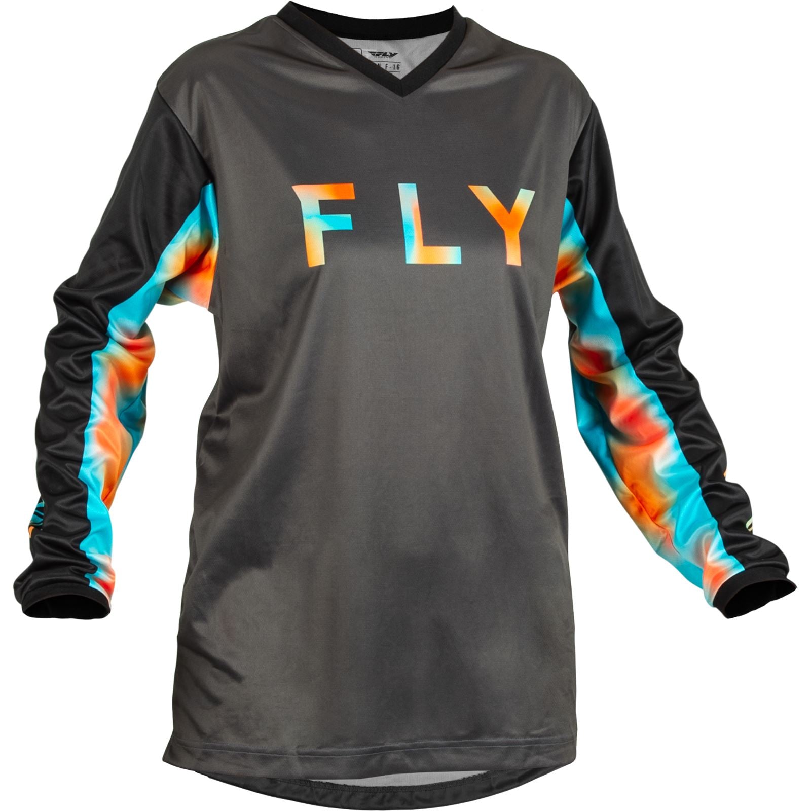 Fly Racing Women's F-16 Jersey - Grey/Pink/Blue - XL 376-821X_906442