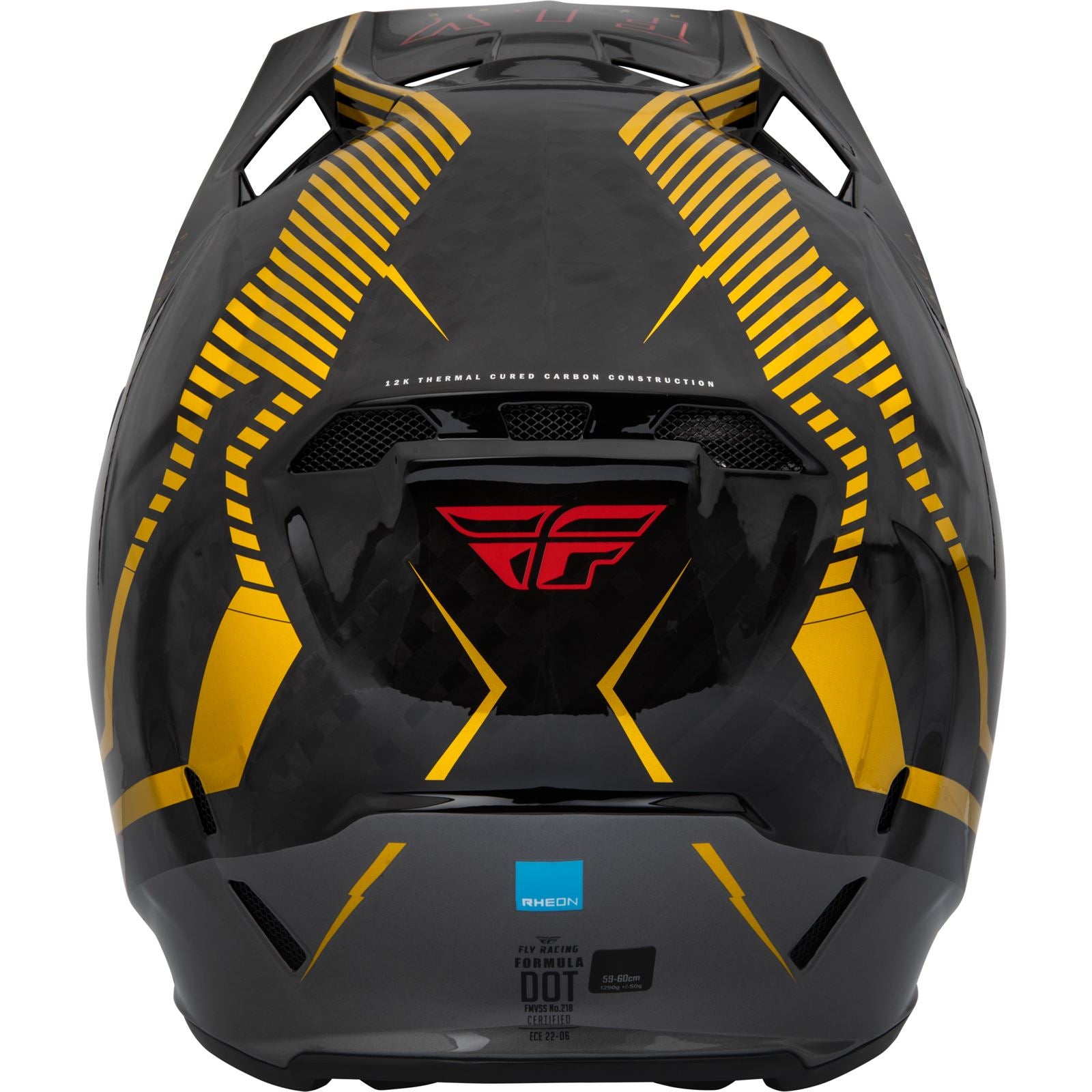 Fly Racing Youth Formula Carbon Tracer Helmet - Gold/Black - Youth Large 73-4441YL_907705