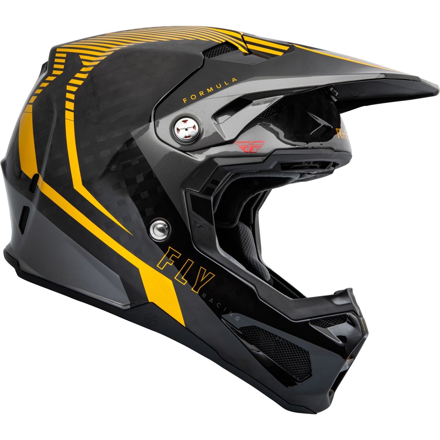 Fly Racing Youth Formula Carbon Tracer Helmet - Gold/Black - Youth Large 73-4441YL_907707