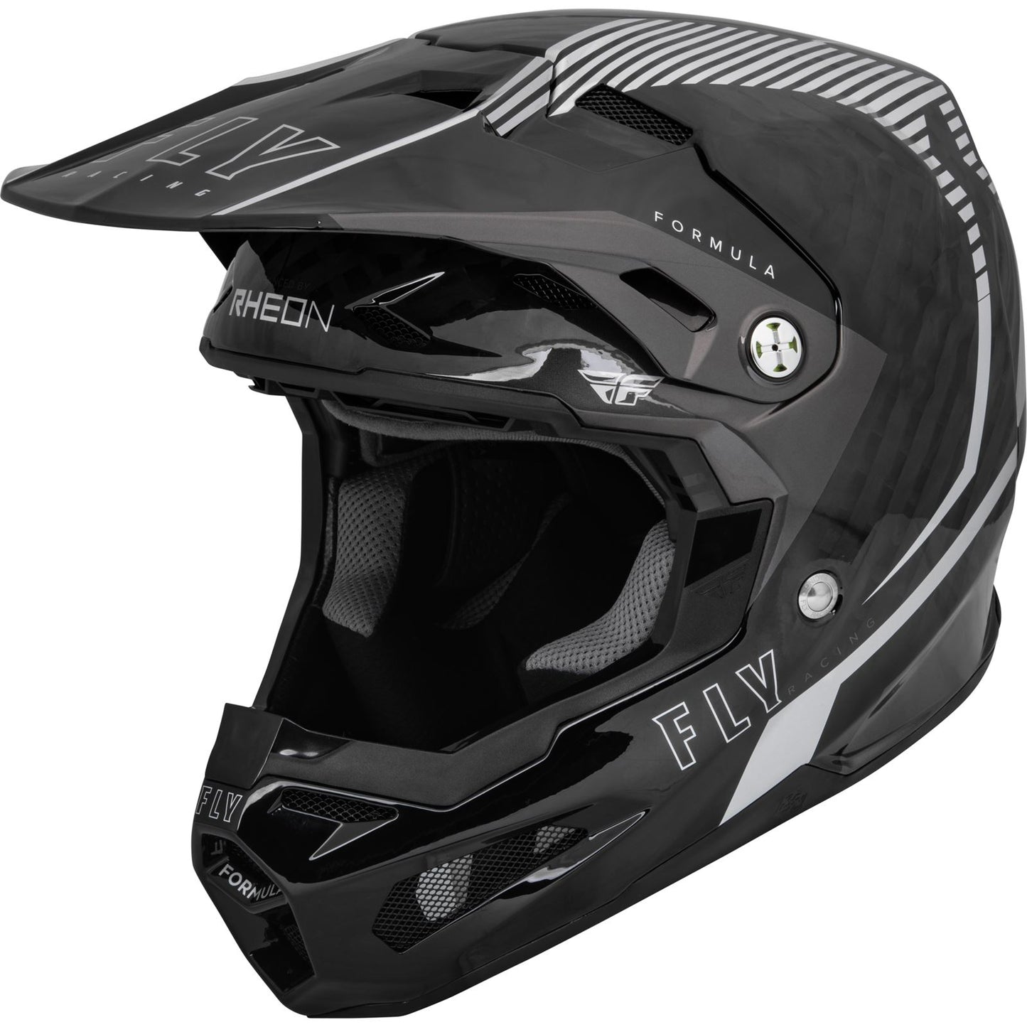 Fly Racing Formula Carbon Tracer Helmet - Silver/Black _907742