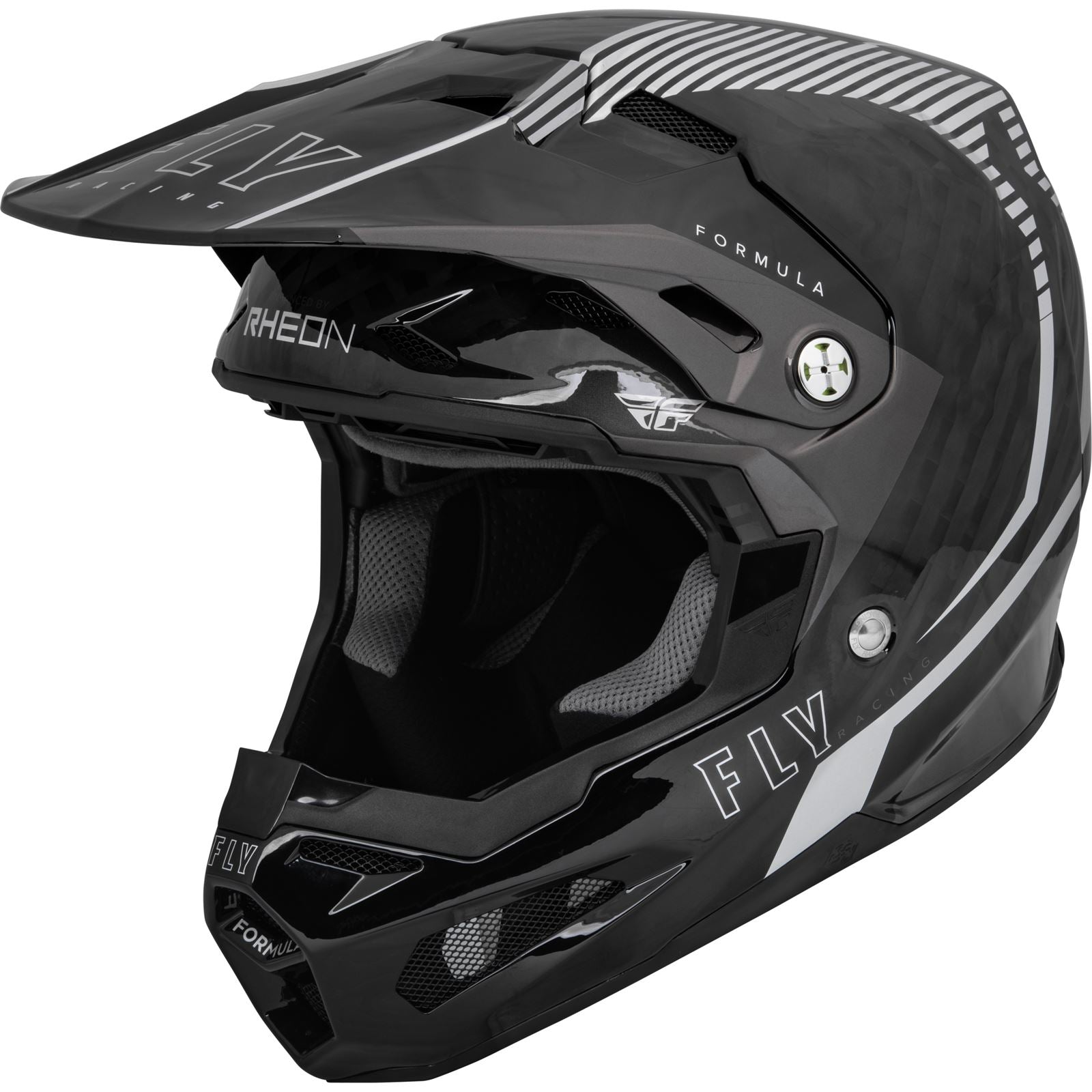 Fly Racing Formula Carbon Tracer Helmet - Silver/Black _907742