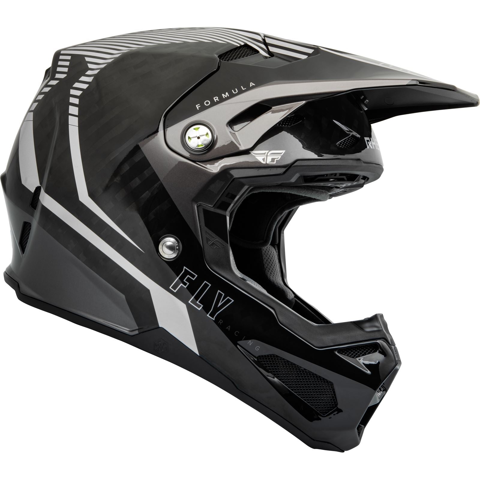 Fly Racing Formula Carbon Tracer Helmet - Silver/Black _907720