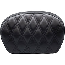 Le Pera Sissy Bar Pad - Double Diamond - Shiny Black L-SBP01DD-SH_1080406