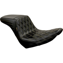 Le Pera Kickflip Seat - Diamond/Chestnut Stitch - Black - Softail '18-'22 LYR-590DD-CHET_1080427
