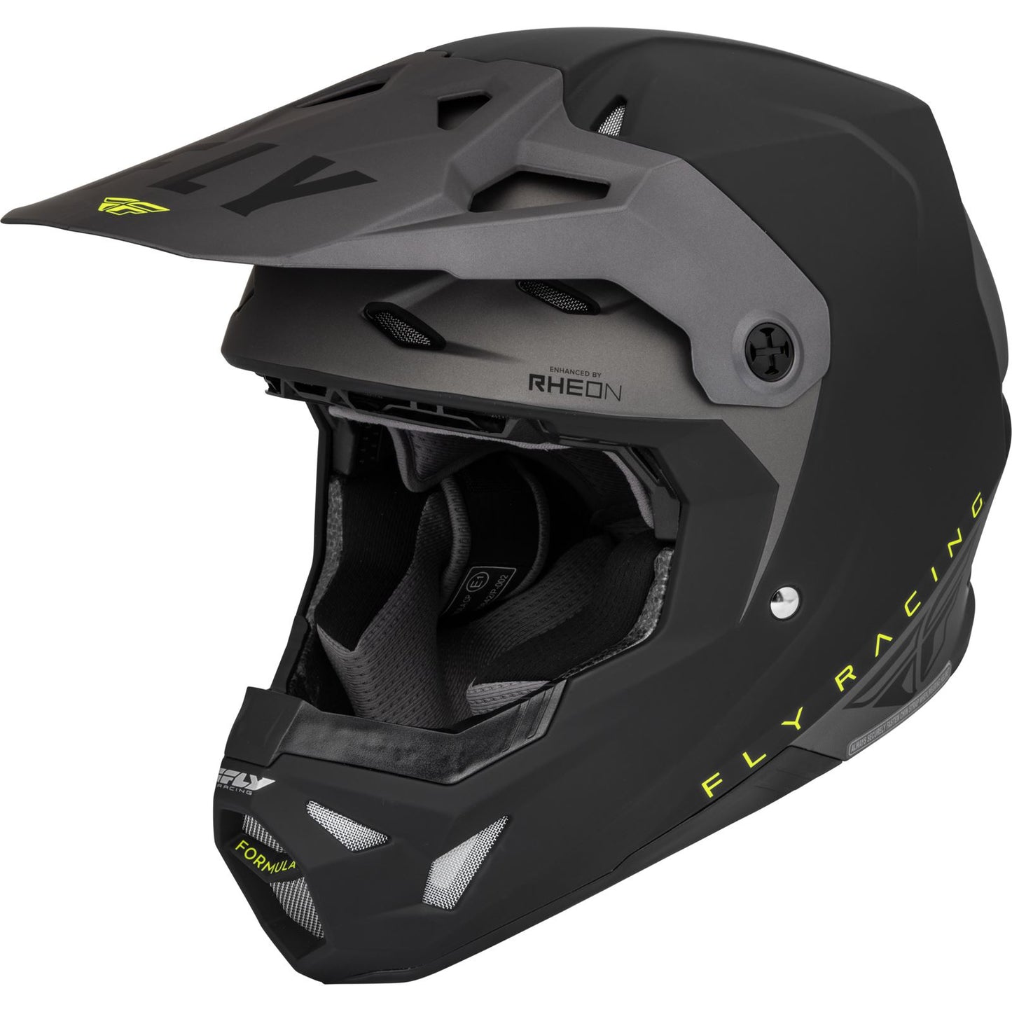 Fly Racing Formula CP Slant Helmet - Matte Black/Grey/Hi-Vis_910422