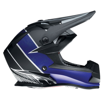 Z1R Youth F.I. Helmet - Fractal - MIPS® - Matte Black/Blue_912016