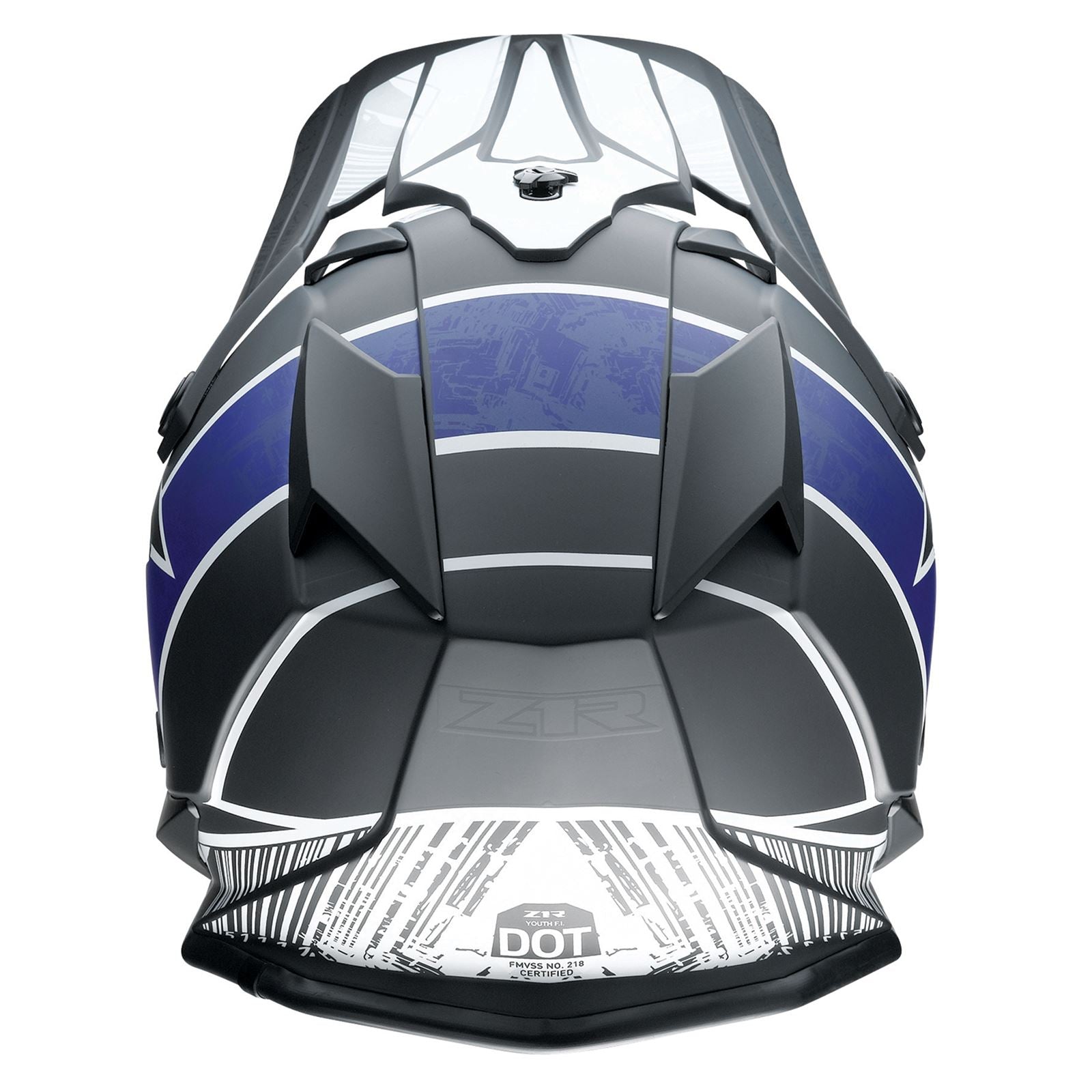 Z1R Youth F.I. Helmet - Fractal - MIPS® - Matte Black/Blue_912017