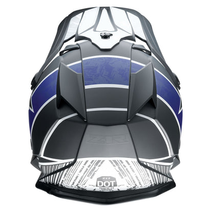 Z1R Youth F.I. Helmet - Fractal - MIPS® - Matte Black/Blue_912017