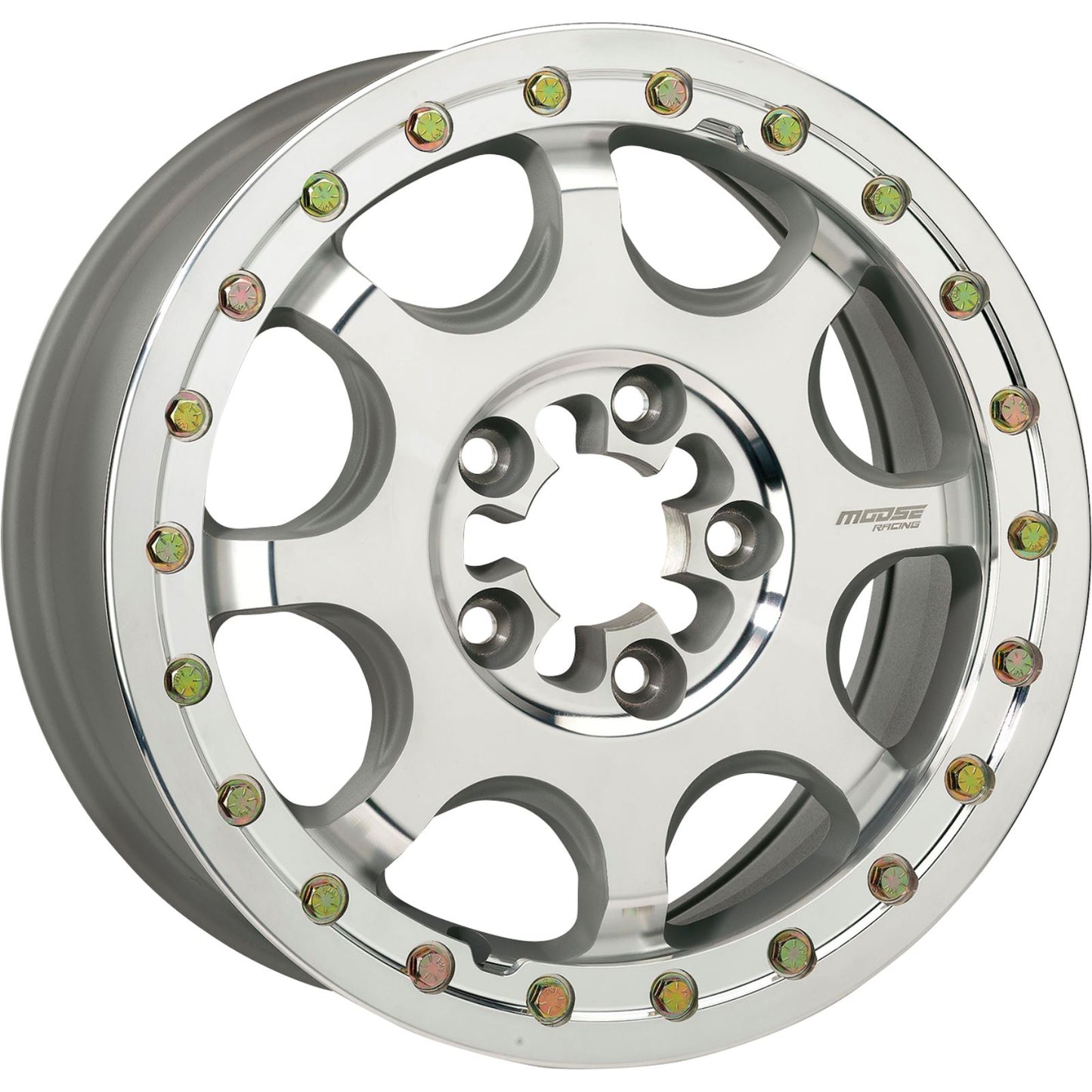 Moose Offroad Wheel - 351X 5-Lug Beadlock - Front/Rear - Machined Black 351BM157545CF64_1153839
