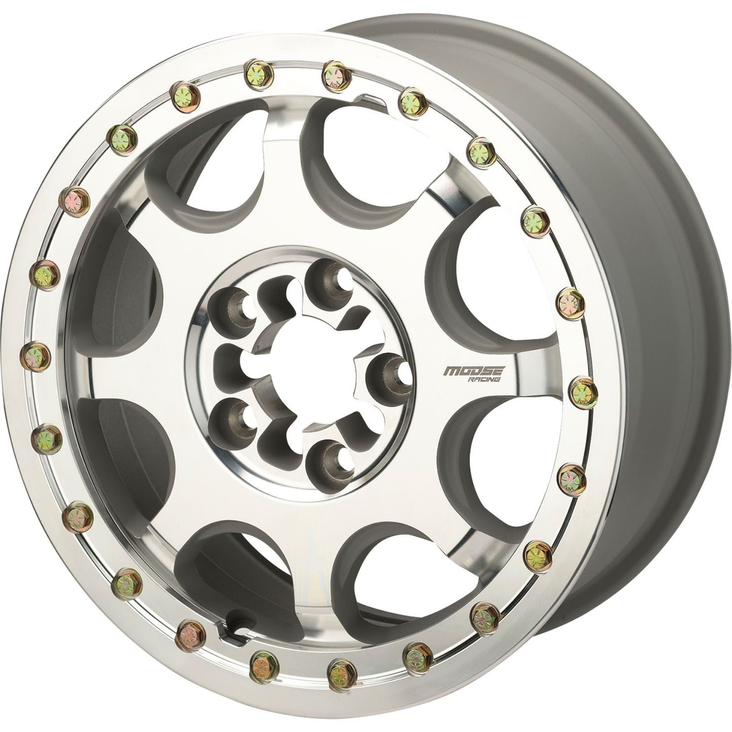 Moose Offroad Wheel - 351X 5-Lug Beadlock - Front/Rear - Machined Black 351BM157545CF64_1153838