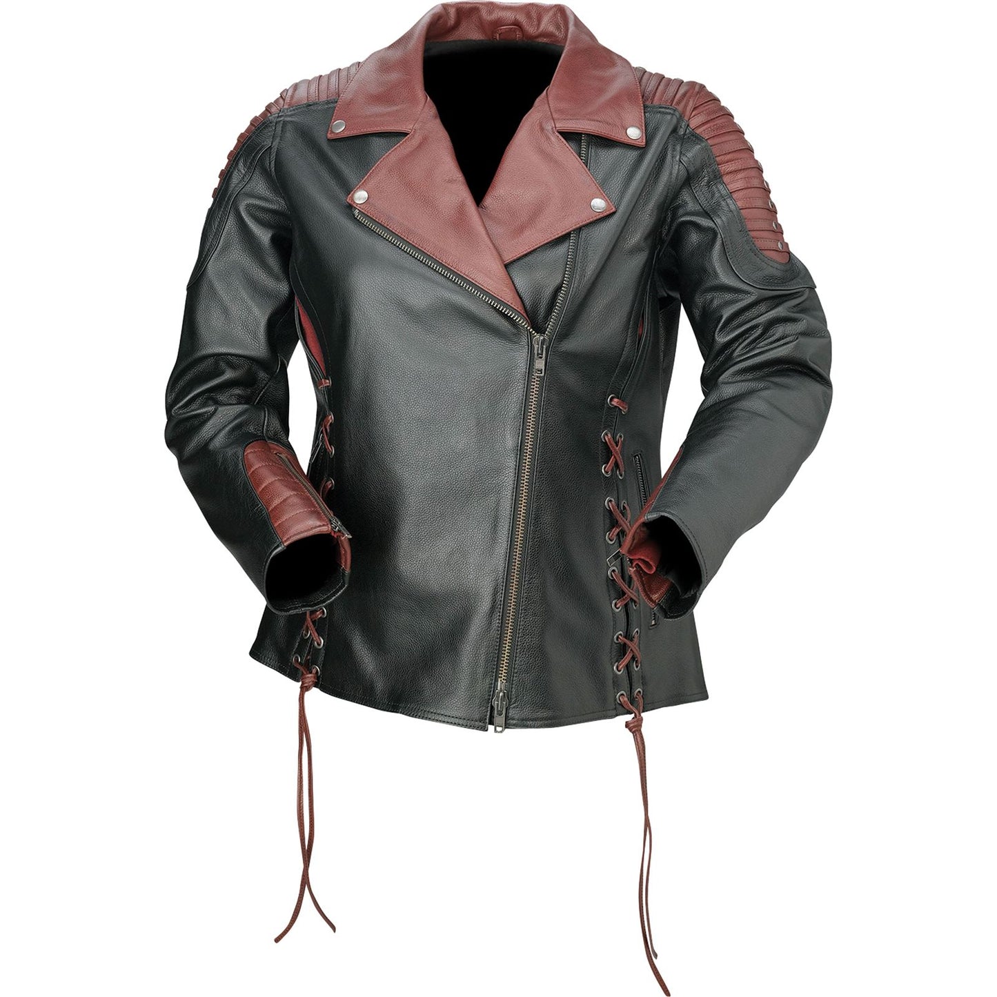 Z1R Women's Combiner Leather Jacket_912406