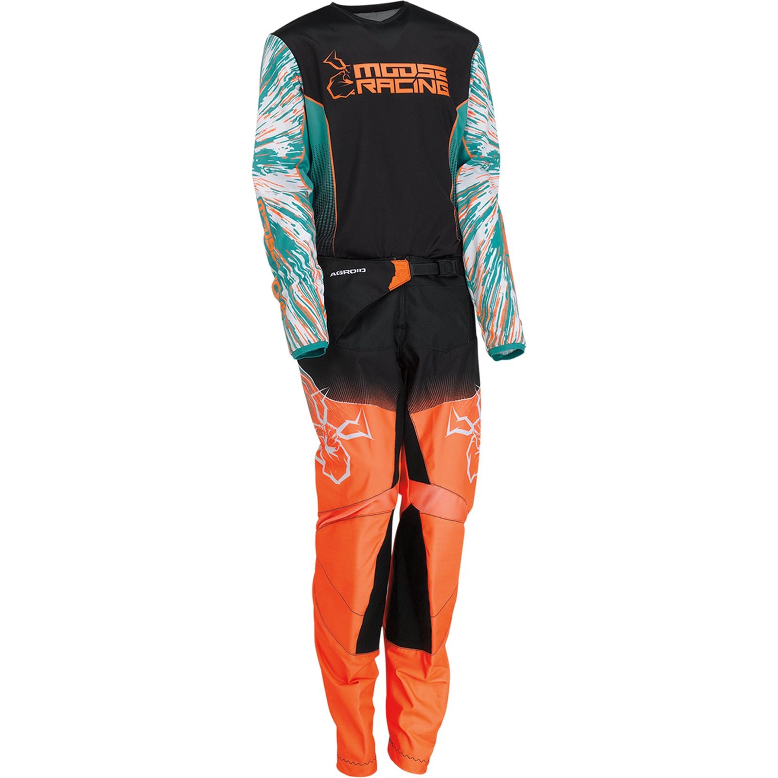 Moose Offroad Youth Agroid Pants - Teal/Orange/Black_912802