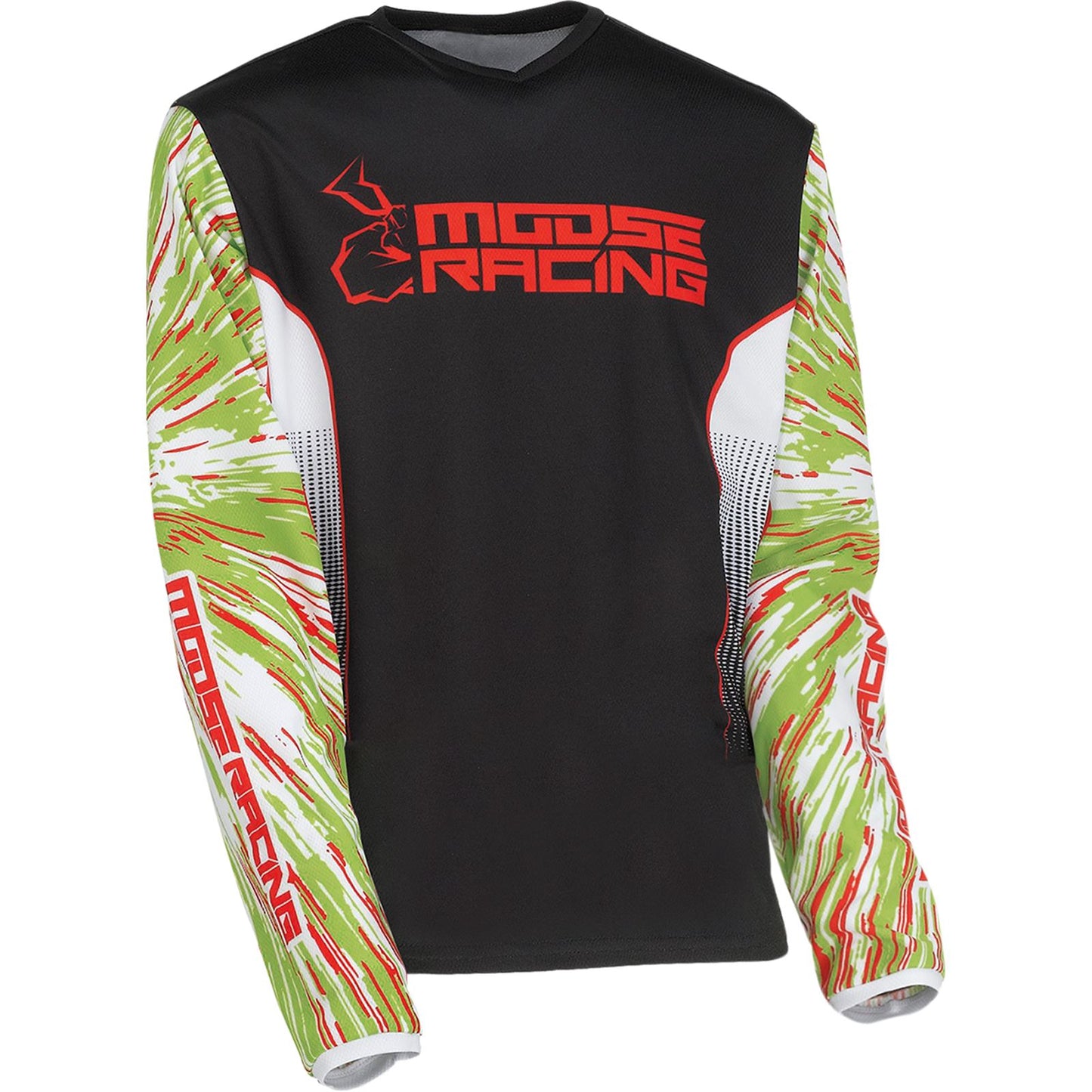 Moose Offroad Youth Agroid Jersey - Green/Red/Black _913142