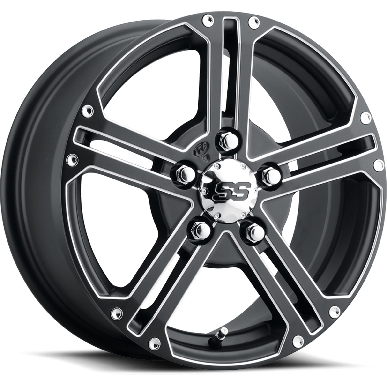 ITP SS112 Wheel - 15x7 - 6+1 Offset - 5/4.5 - Machined/Black [MPN: 15SS545BX]_914731