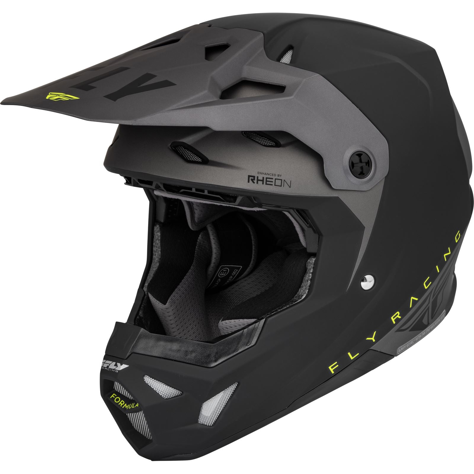 Fly Racing Youth Formula CP Slant Helmet - Matte Black/Grey/Hi-Vis - Large 73-0030YL_914728