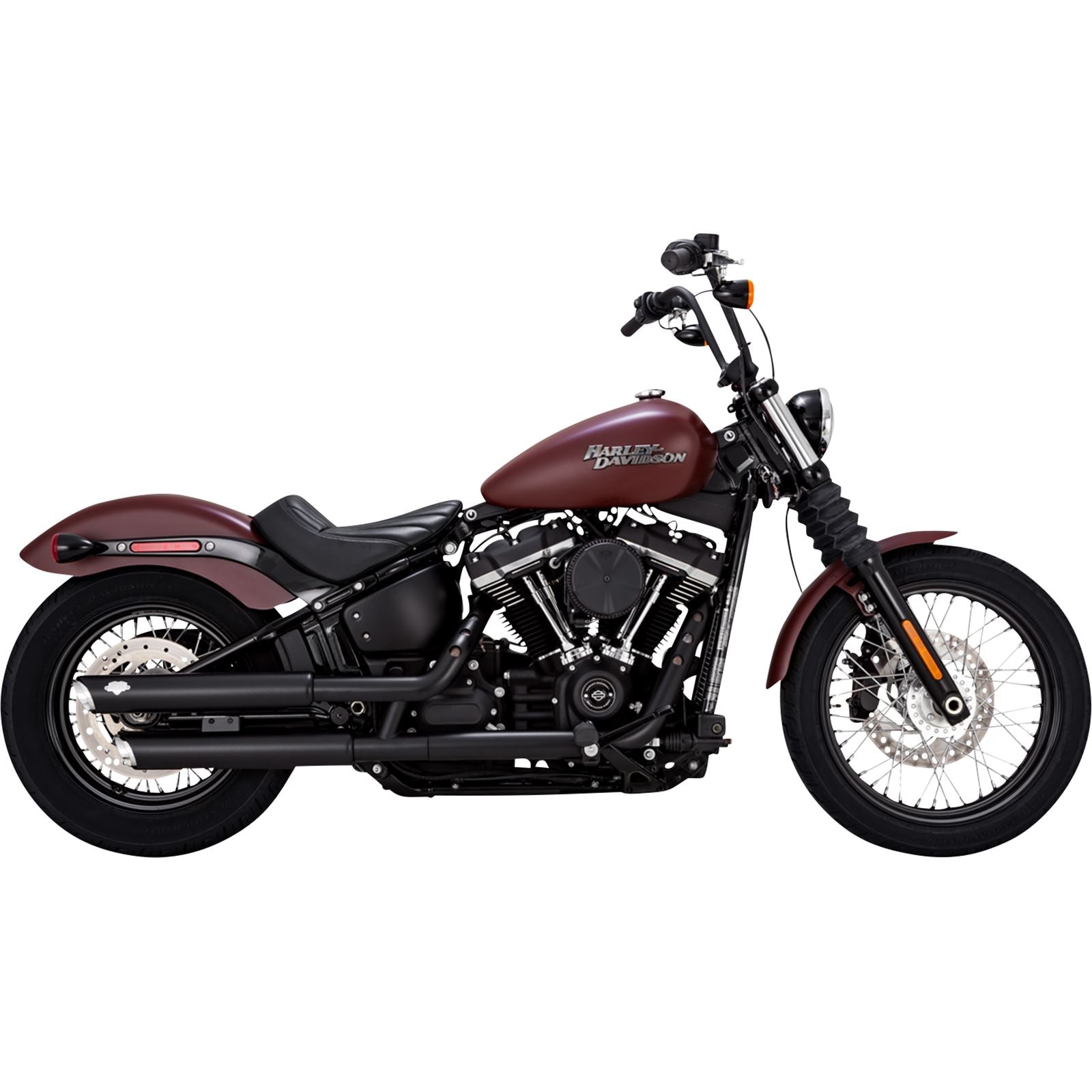 Vance And Hines 3" Twin Slash Slip-On Mufflers - Black for Harley-Davidson 46376_1096612