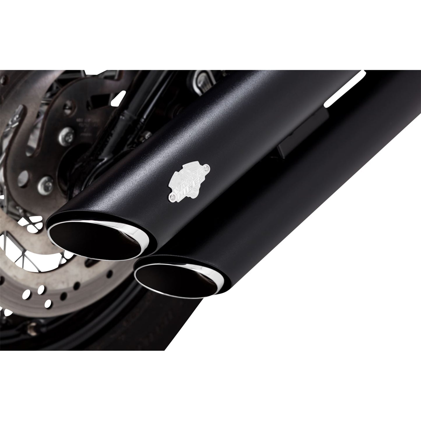 Vance And Hines 3" Twin Slash Slip-On Mufflers - Black for Harley-Davidson 46376_1096613