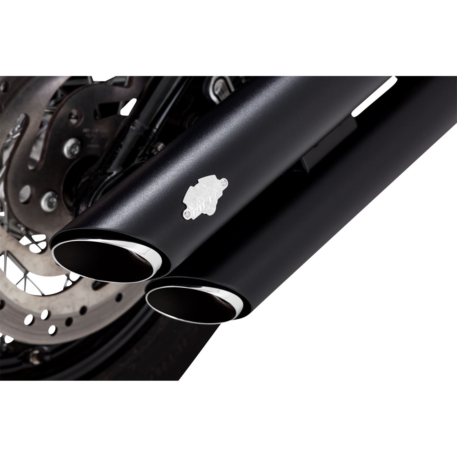 Vance And Hines 3" Twin Slash Slip-On Mufflers - Black for Harley-Davidson 46376_1096613