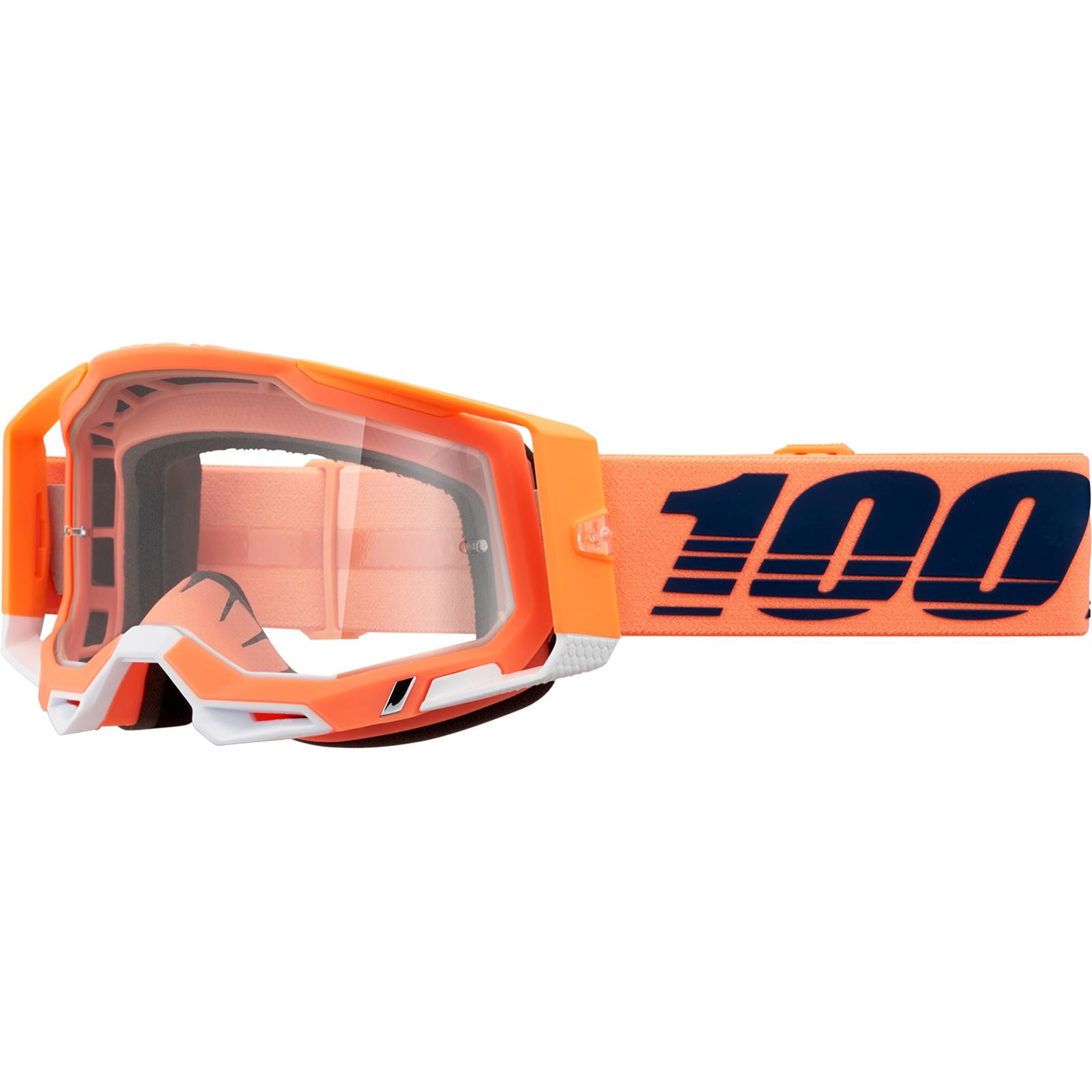 100% Racecraft 2 Goggles - Coral - Clear 50009-00018_914936