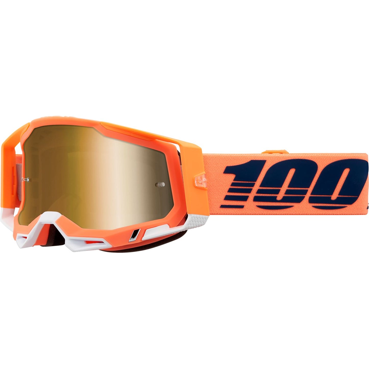 100% Racecraft 2 Goggles - Coral - True Gold Mirror 50010-00018_914943