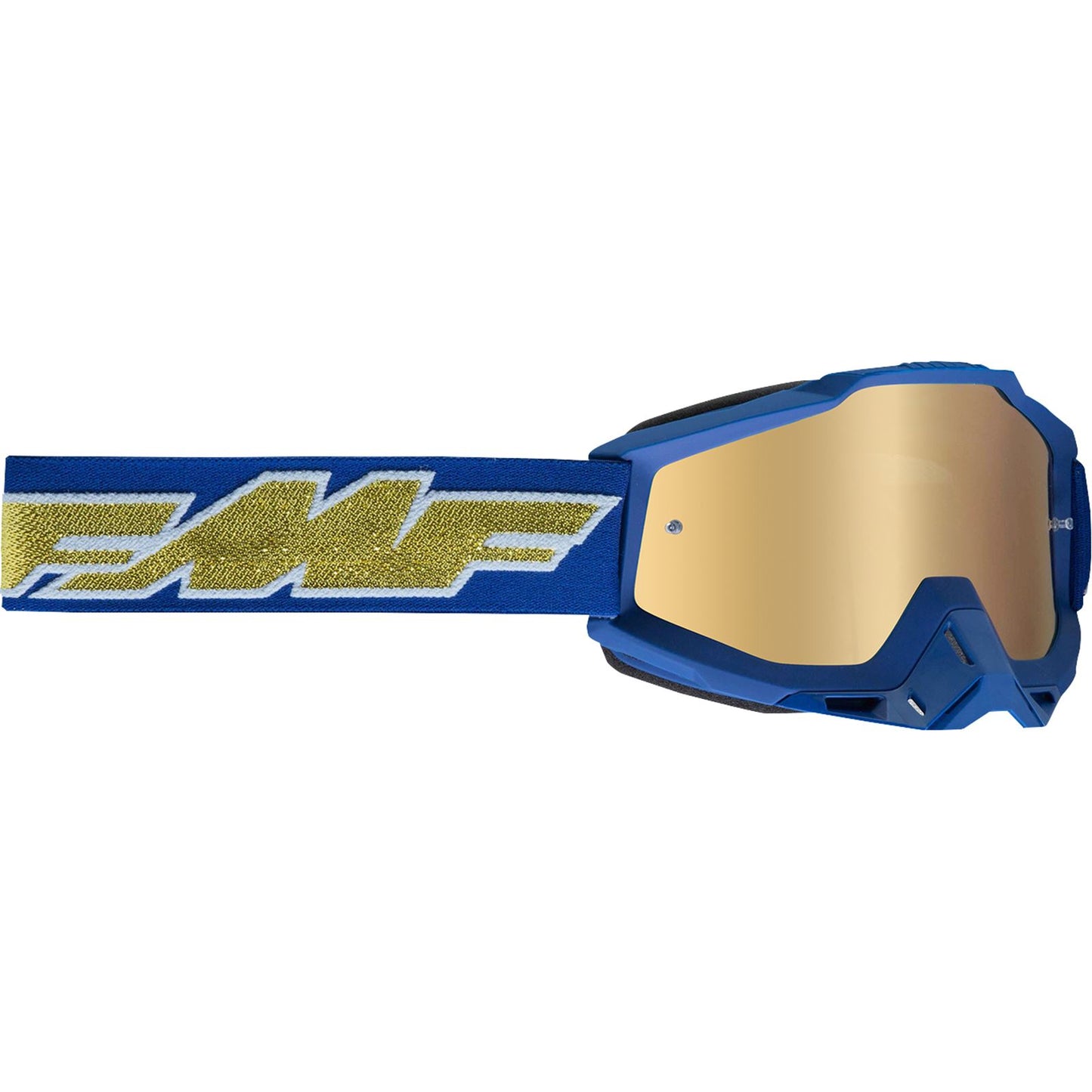 FMF Racing PowerBomb Goggles - Rocket - Deep Navy - Gold Mirror [MPN: F-50037-00010]_915015