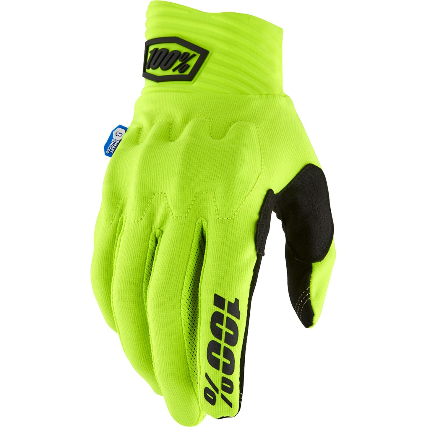 100% Cognito Smart Shock Gloves - Fluorescent Yellow - Small 10014-00040_915175