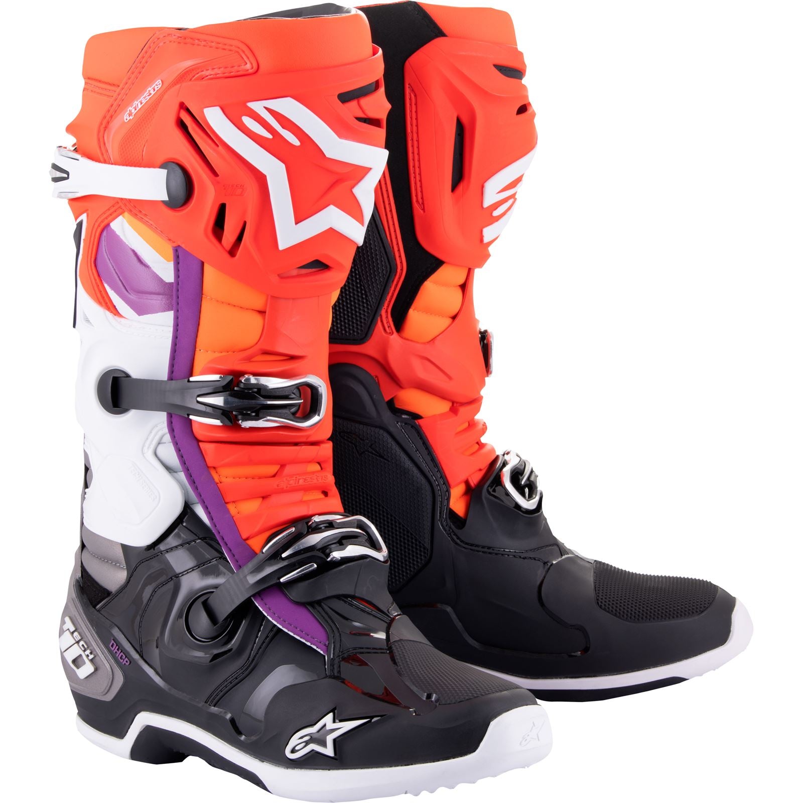 Alpinestars Tech 10 Motorcycle Boots - Black/Red/Orange/White_1102245