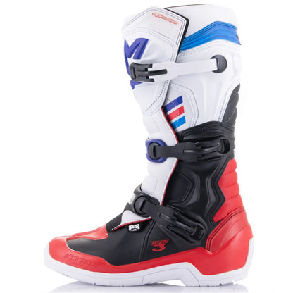 Alpinestars Tech 3 Boots - White/Red/Blue - Size 10 [MPN: 2013018-2307-10]_1150619