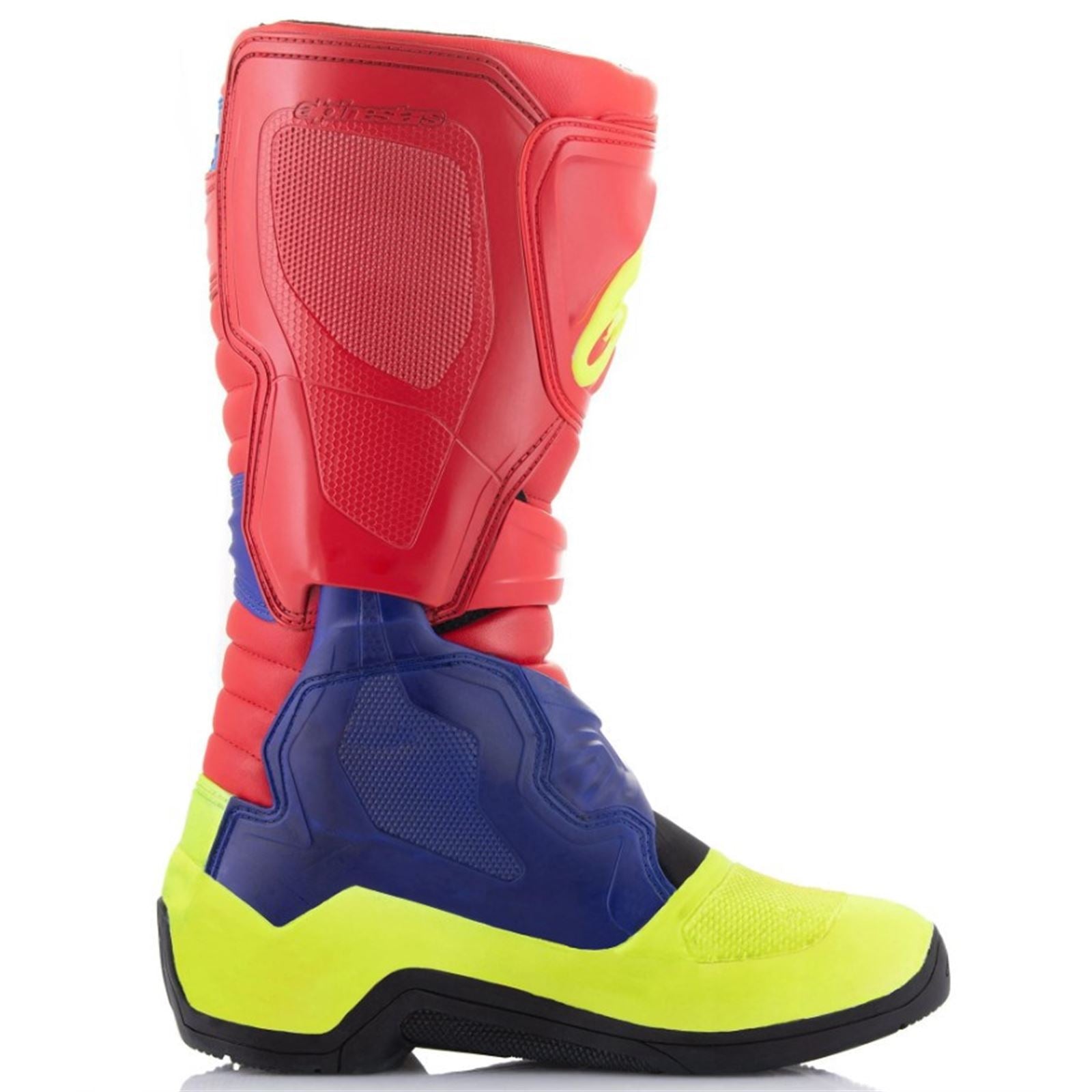 Alpinestars Tech 3 Boots - Red/Blue/Yellow Fluorescent - Size 8 [MPN: 2013018-3375-8]_1150646