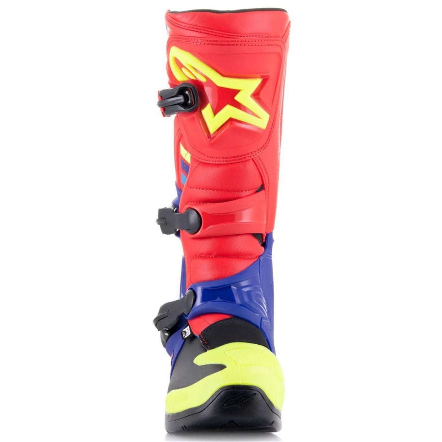 Alpinestars Tech 3 Boots - Red/Blue/Yellow Fluorescent - Size 9 [MPN: 2013018-3375-9]_1150644