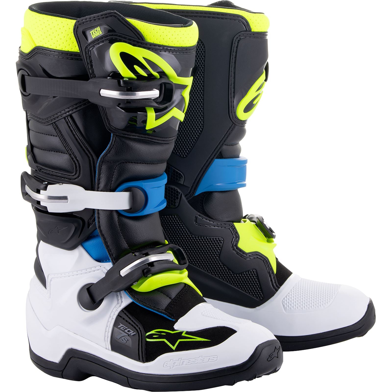 Alpinestars Tech 7S Boots - Black/Blue/Yellow_915251