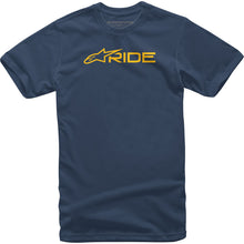 Alpinestars Ride 3.0 T-Shirt - Navy/Gold - Large [MPN: 1232-72200-7059-L]_932420