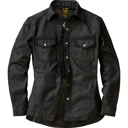 Covert Women's Wax Motorcycle Denim Riding Shirt - Black - Large_1096657