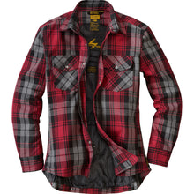 Covert Women's Motorcycle Flannel Riding Shirt - Red/Grey - 2XL_933990