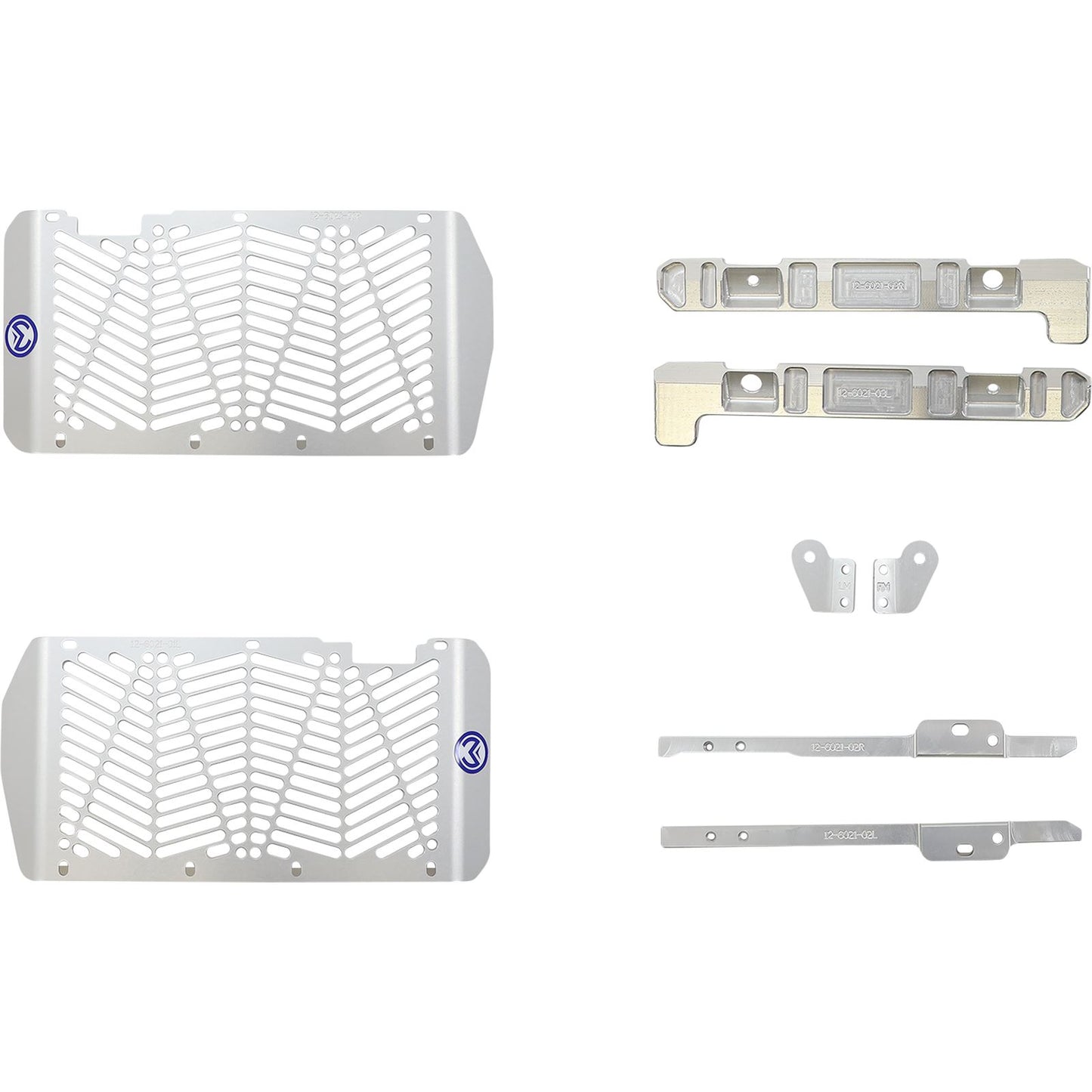 Moose Offroad Billet Radiator Guards - Silver for Honda 12-6021_1130200
