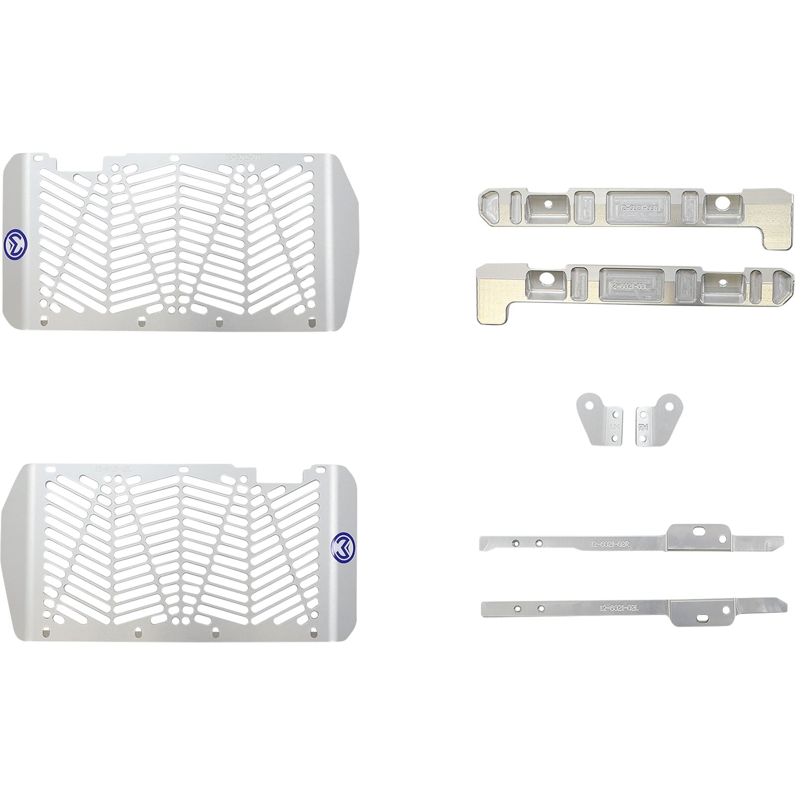 Moose Offroad Billet Radiator Guards - Silver for Honda 12-6021_1130200