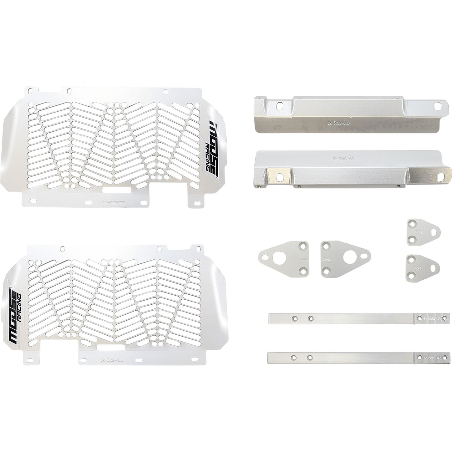 Moose Offroad Billet Radiator Guards - Silver for Yamaha 12-5019_1130181