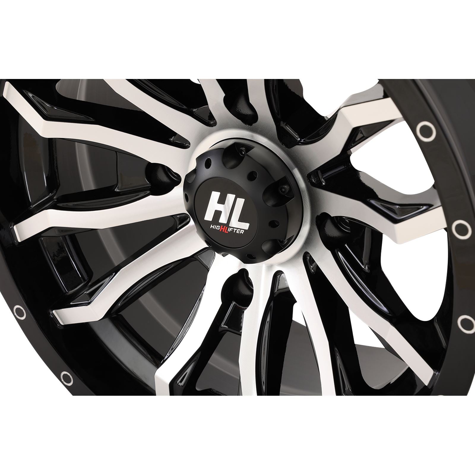 High Lifter Wheel - HL21 - Front/Rear - Gloss Black Machined - 22x7 - 4/137 22HL21-1137_1097960