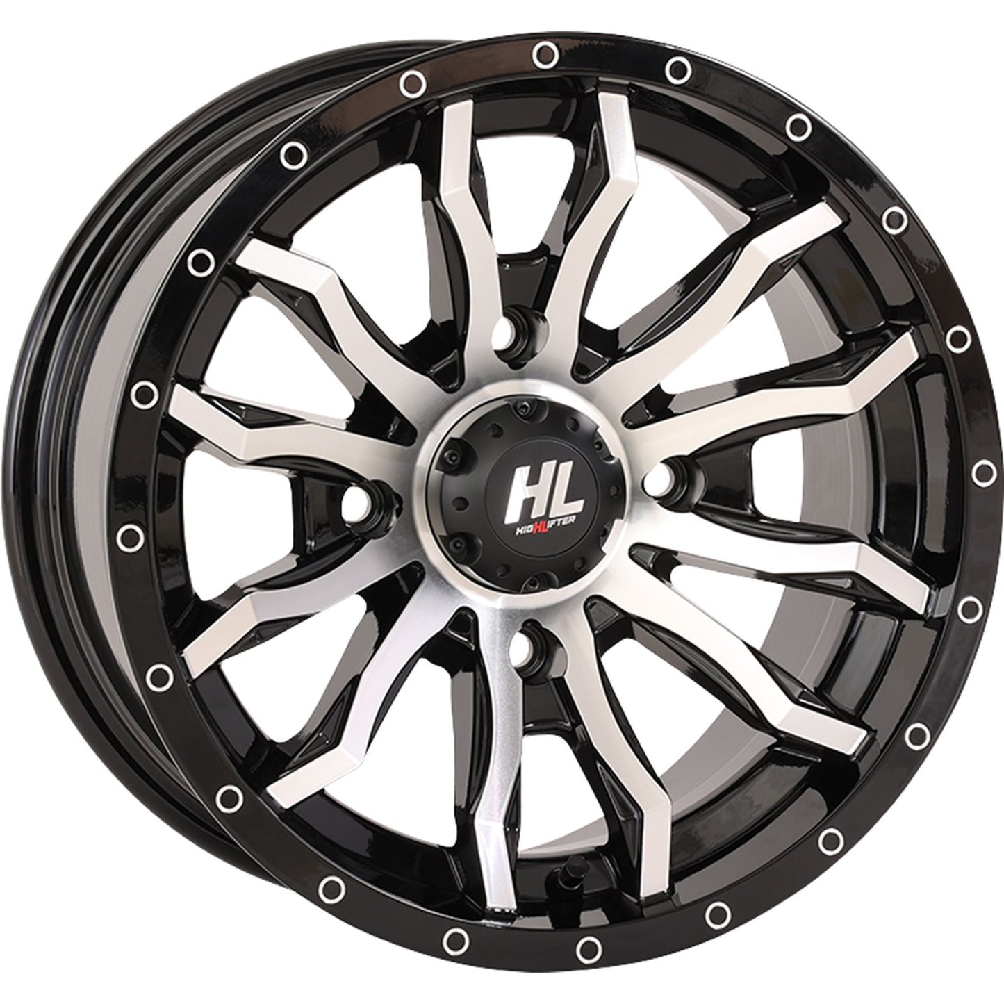 High Lifter Wheel - HL21 - Front/Rear - Gloss Black Machined - 22x7 - 4/156 22HL21-1156_1097961
