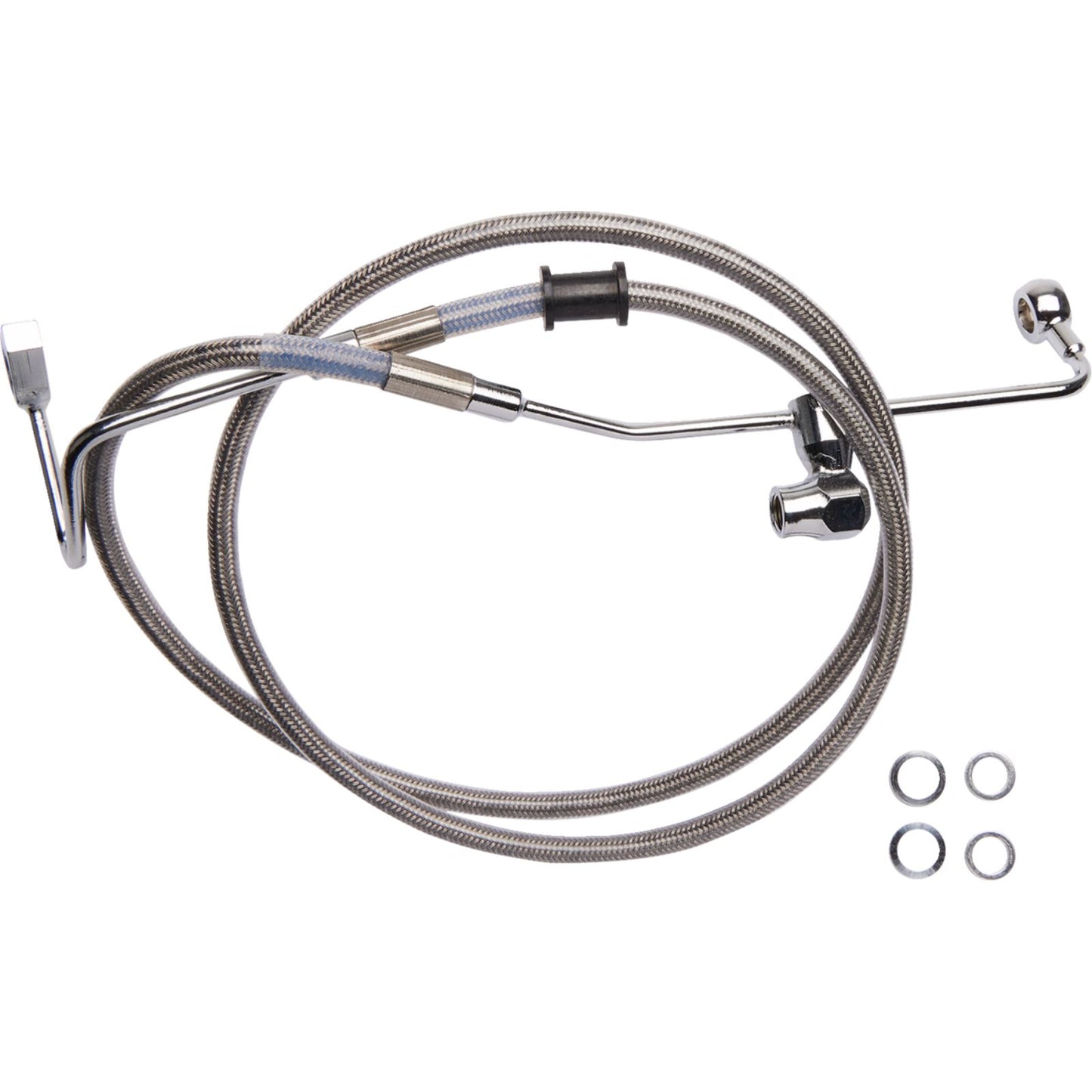 Drag Specialties Brake Line - Rear - ABS - Stainless Steel 1741-6334_1174680
