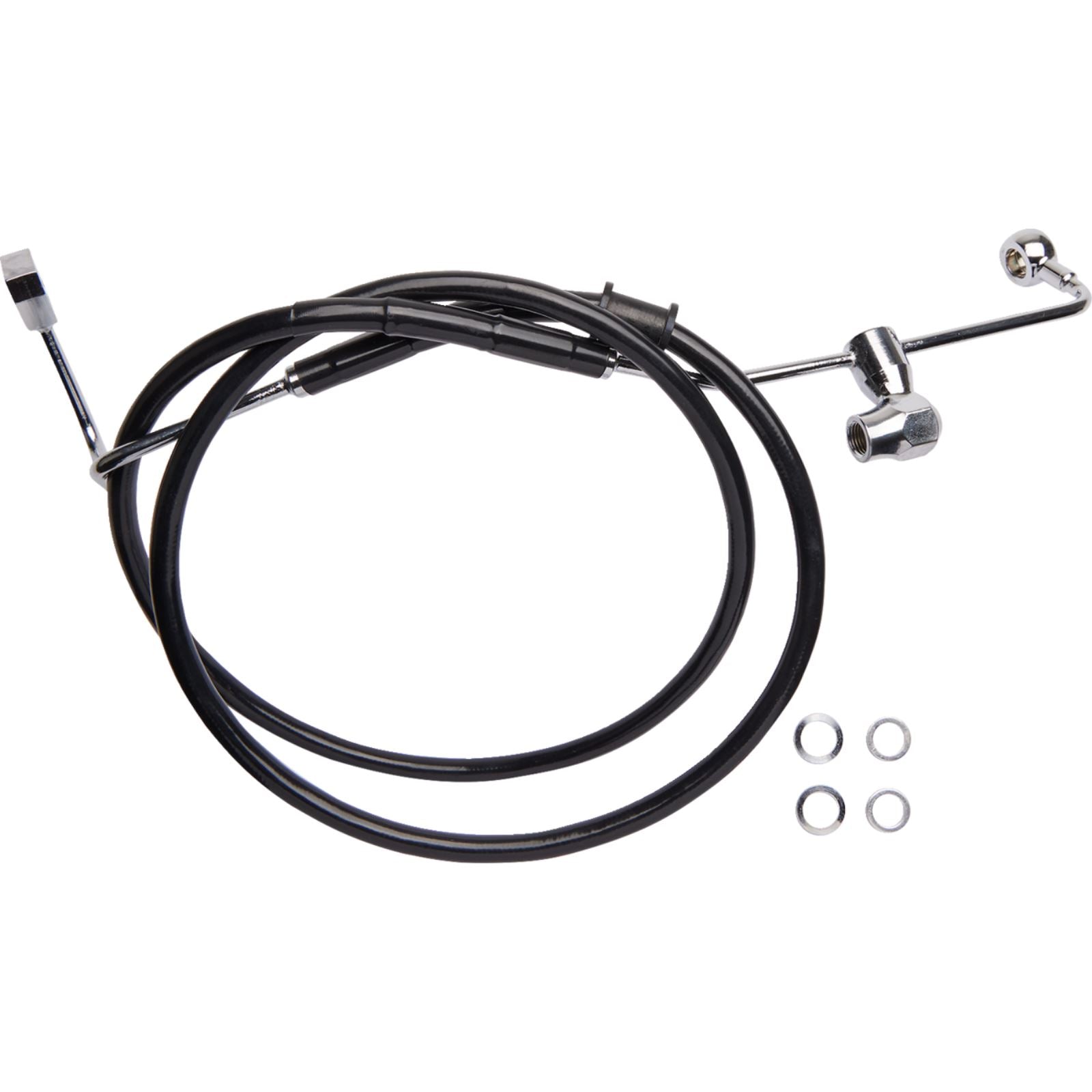 Drag Specialties Brake Line - Rear - ABS - Black 1741-6335_1174679