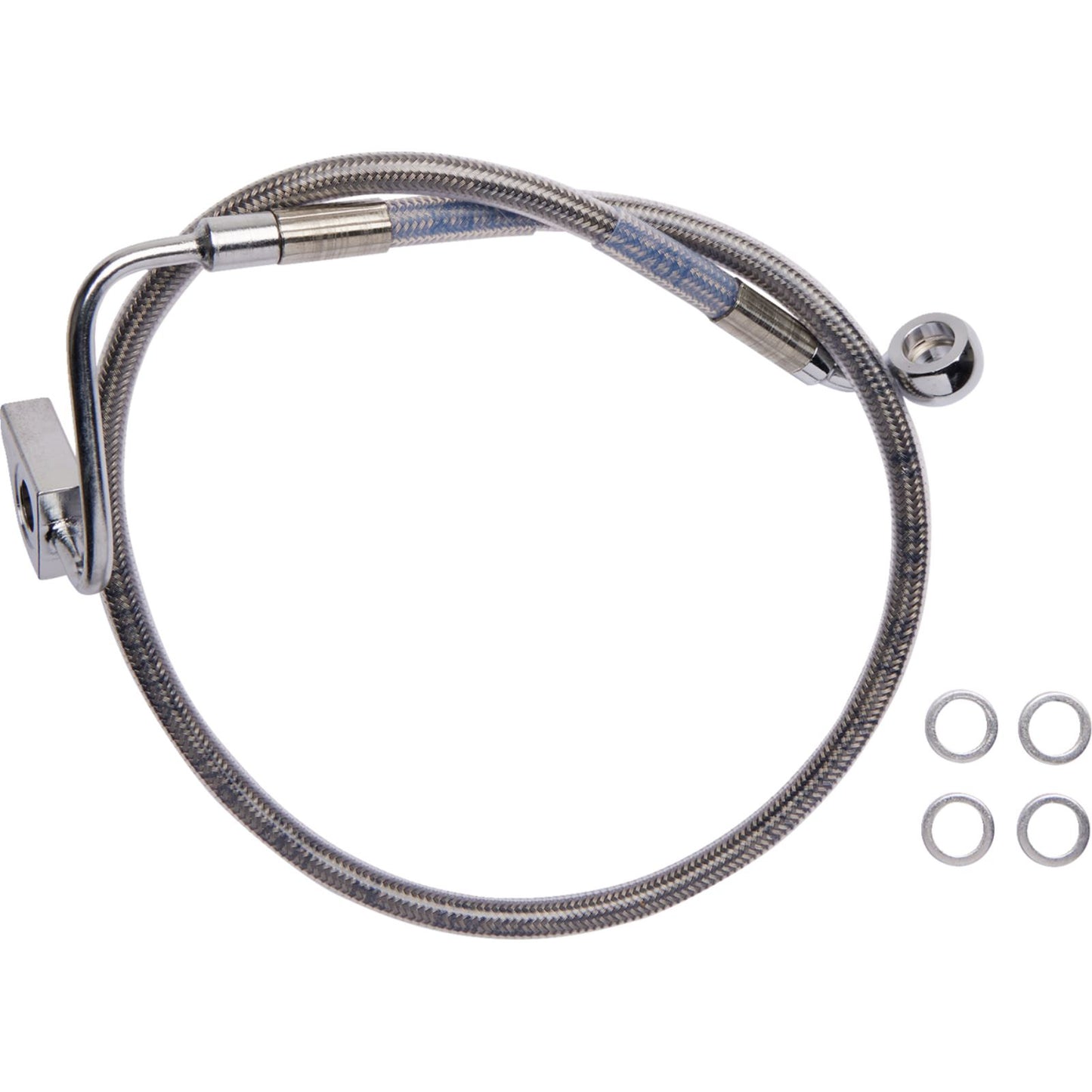 Drag Specialties Brake Line - Rear - ABS - Stainless Steel 1741-6336_1174686
