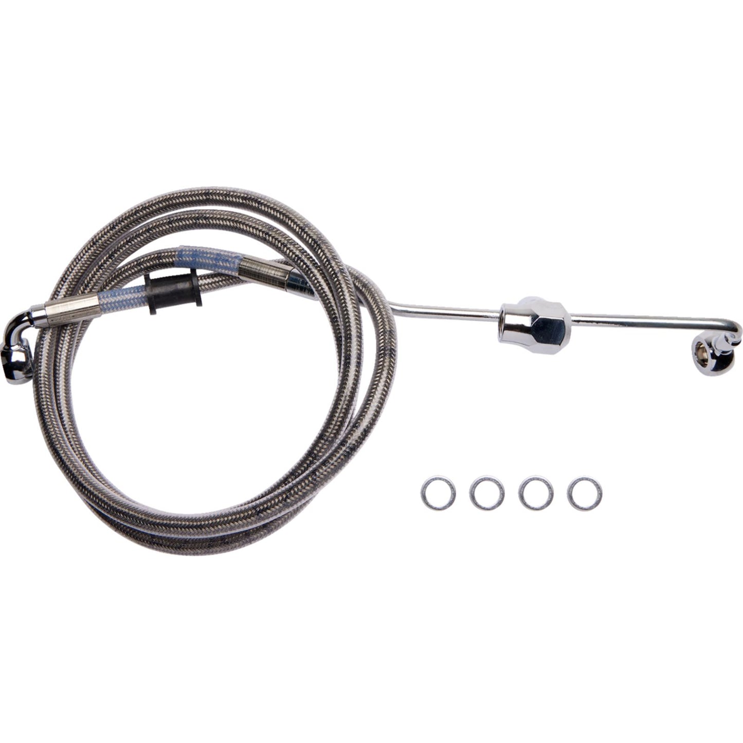 Drag Specialties Brake Line - Rear - Non-ABS - Stainless Steel 1741-6338_1174676
