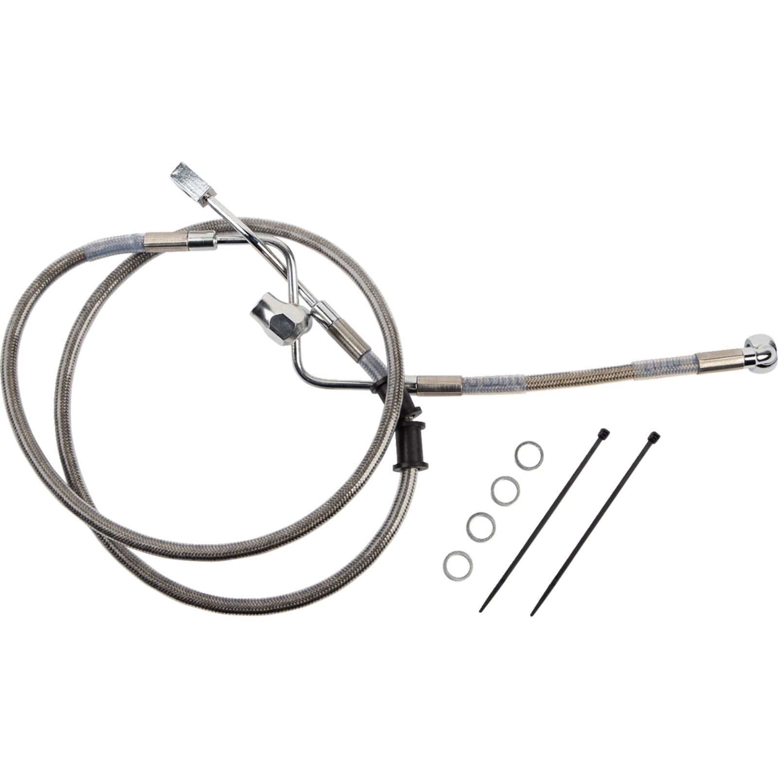 Drag Specialties Brake Line - Rear - ABS - Stainless Steel 1741-6342_1167280