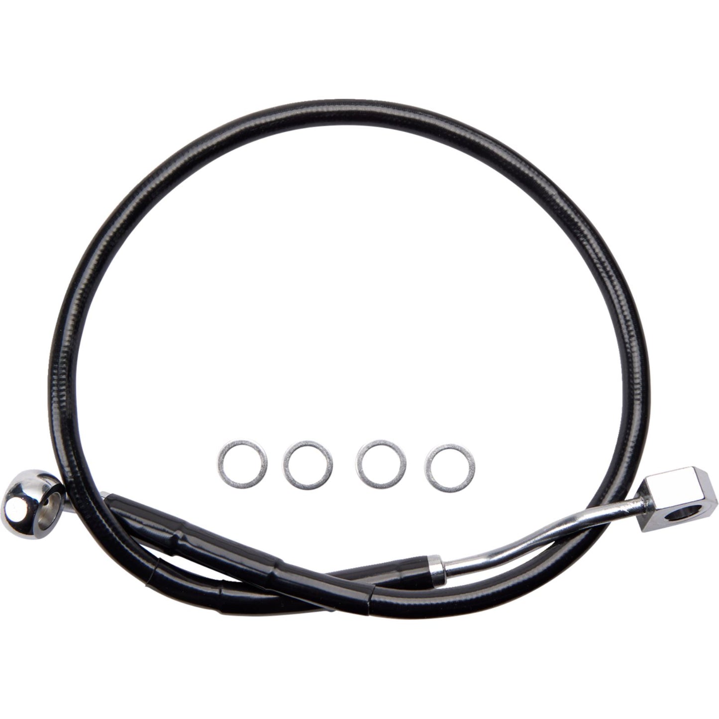 Drag Specialties Brake Line - Rear - ABS - Black 1741-6345_1390231