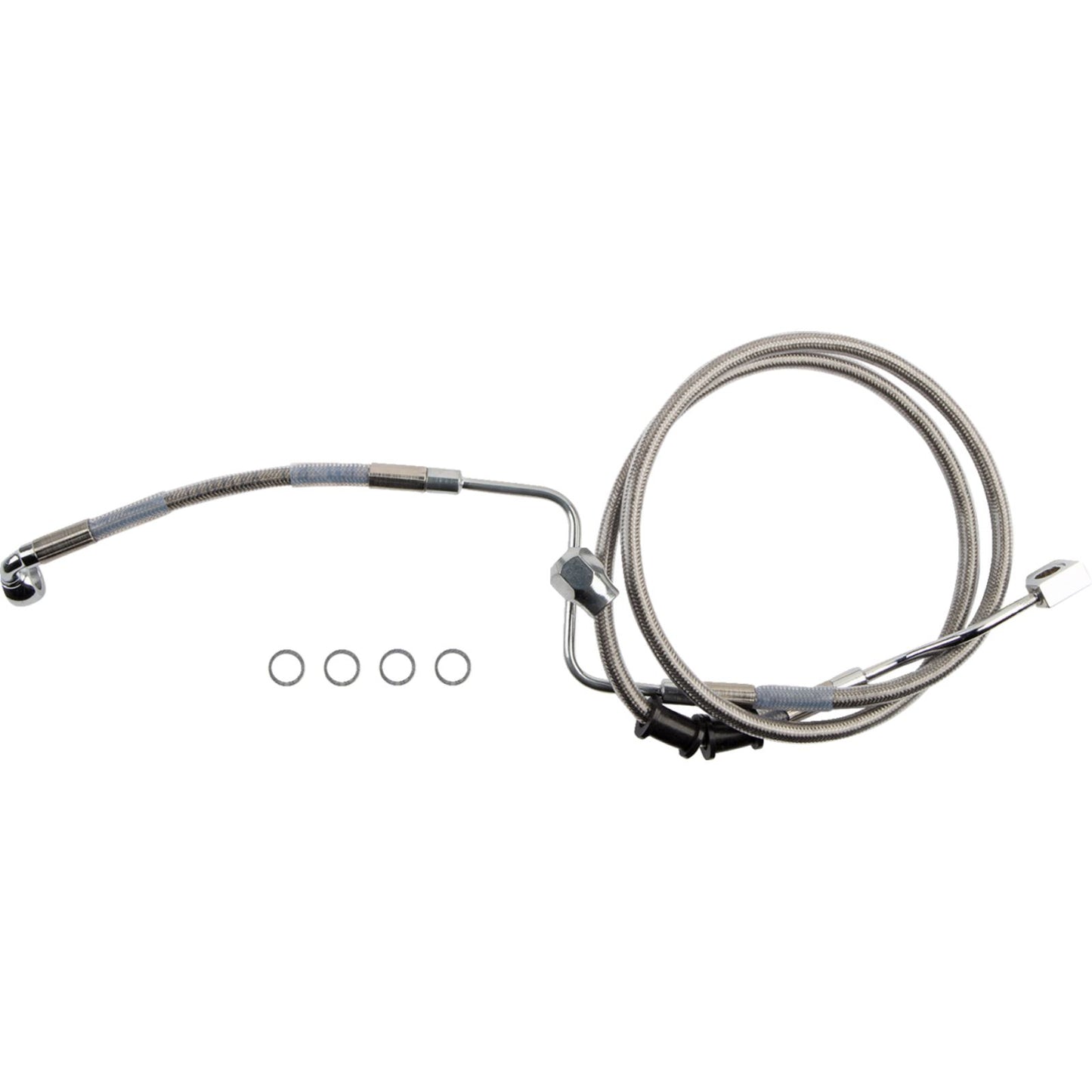 Drag Specialties Brake Line - Rear - ABS - Stainless Steel 1741-6346_1164980