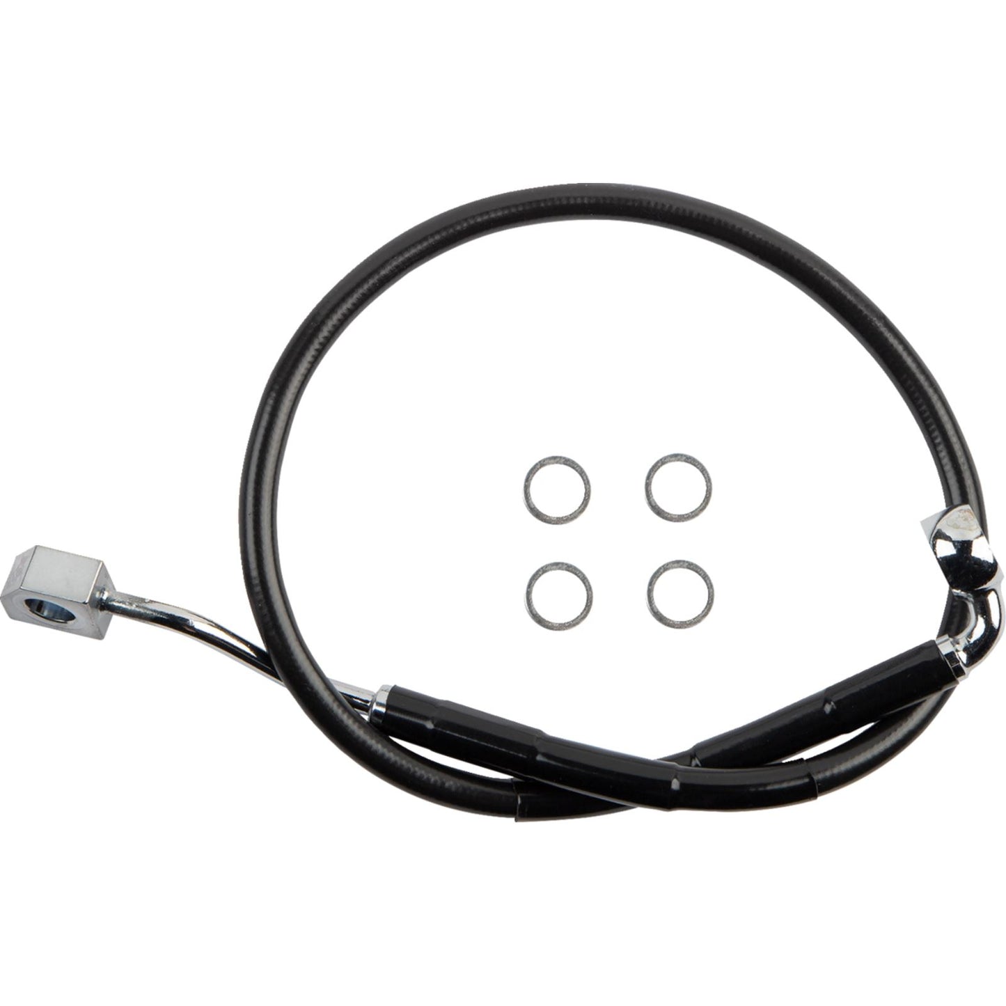 Drag Specialties Brake Line - Rear - ABS - Black 1741-6349_1164986