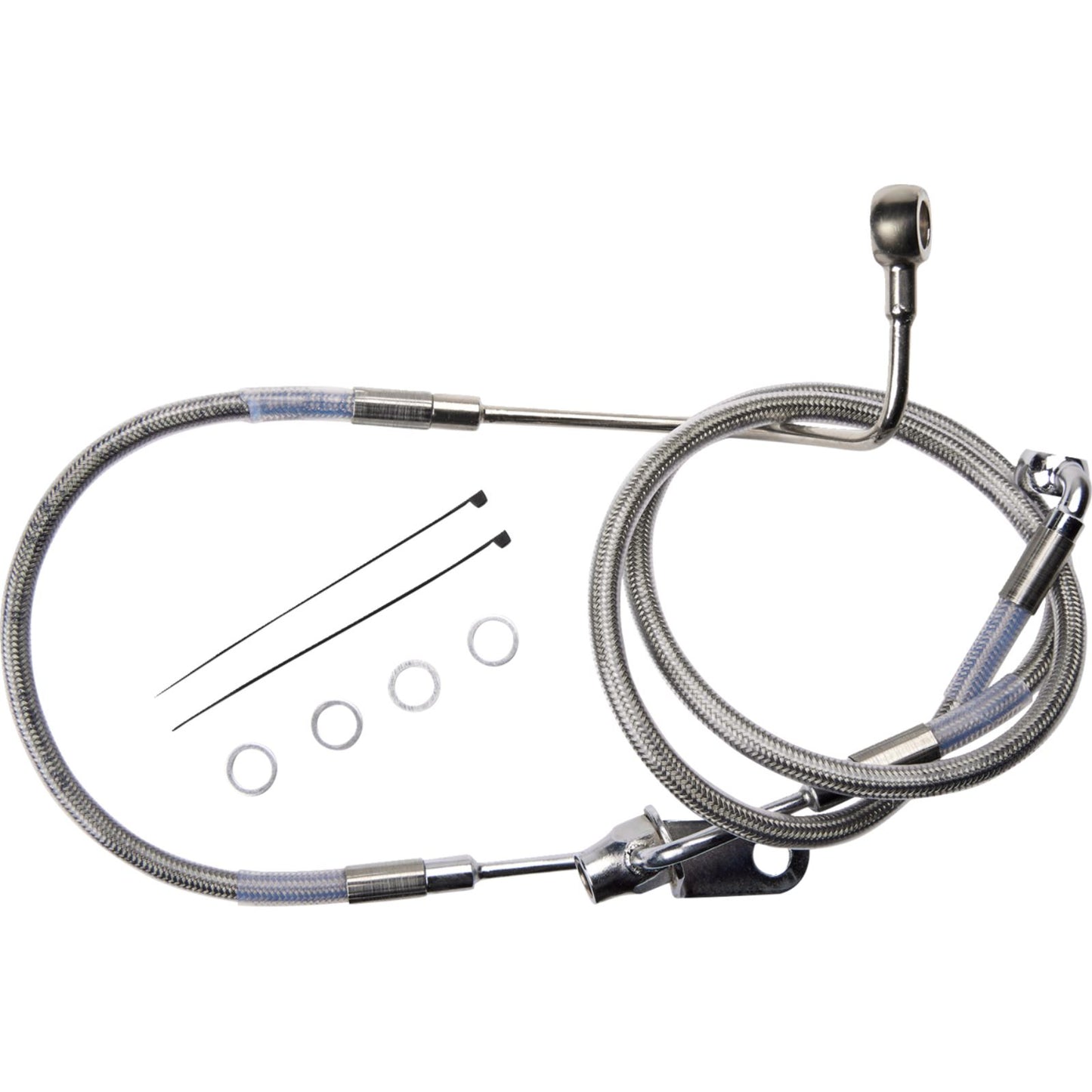 Drag Specialties Brake Line - Rear - Non-ABS - Stainless Steel 1741-6352_1390232