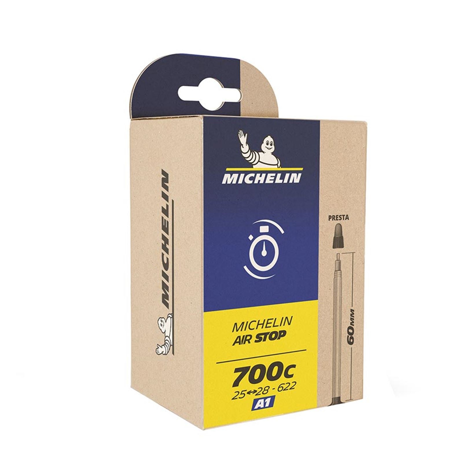 Michelin - Bicycle Airstop  Bike Tube, Schrader Length: 48mm - 700Cx33-46C 62932_1102526